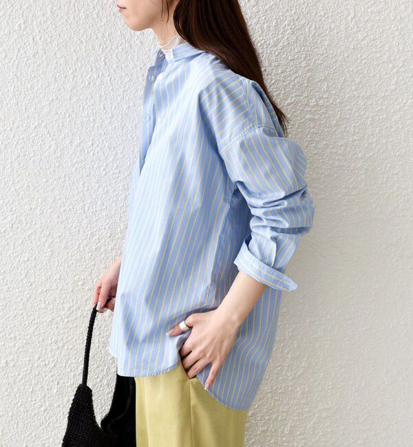 SHIPS Colors 「SHIPS Colors:〈手洗い可能〉ストライプ オーバー シャツ 2」|シャツ・ブラウス|