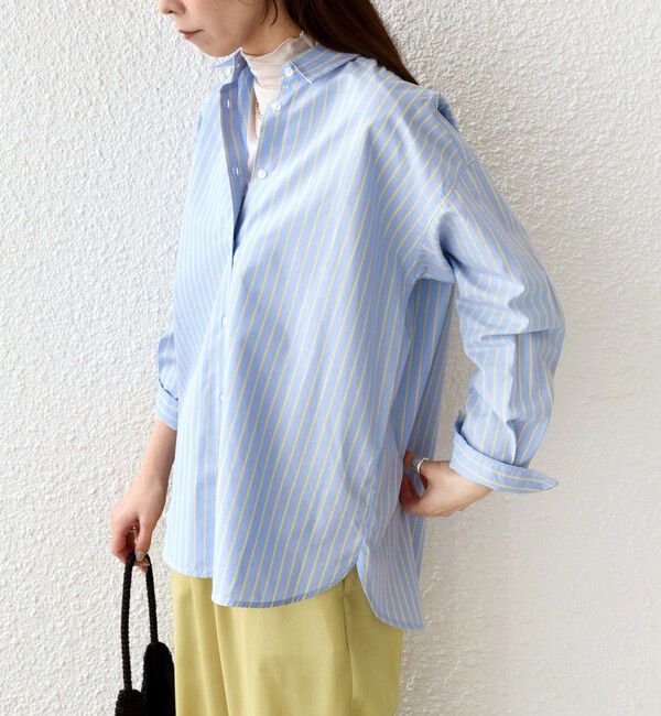 SHIPS Colors 「SHIPS Colors:〈手洗い可能〉ストライプ オーバー シャツ 2」|シャツ・ブラウス|