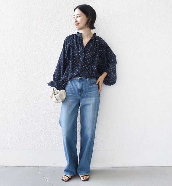 SHIPS for women「《予約》〈手洗い可能〉ドット リボン デザイン 長袖 ブラウス」|シャツ・ブラウス|