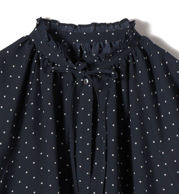 SHIPS for women「《予約》〈手洗い可能〉ドット リボン デザイン 長袖 ブラウス」|シャツ・ブラウス|