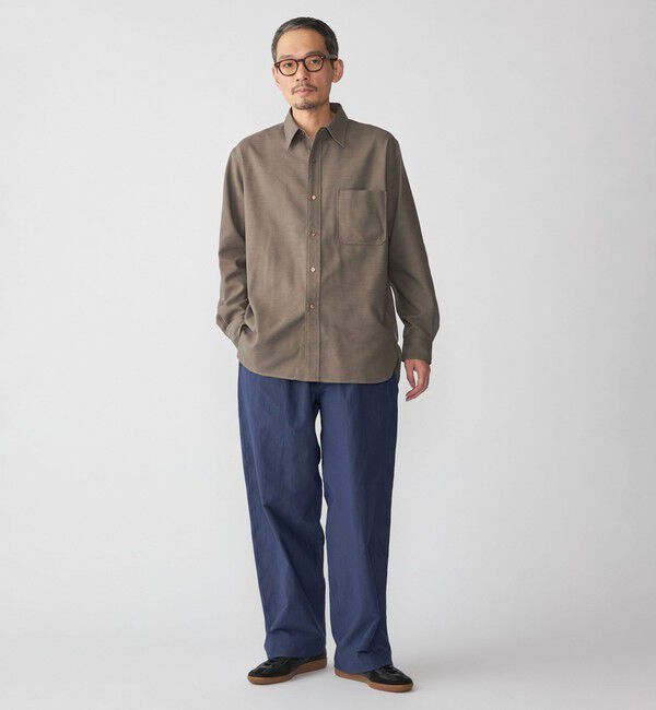 SHIPS「SHIPS: ミツマサ コットン ウール レギュラーカラー シャツ」|シャツ・ブラウス|