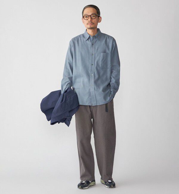 SHIPS「SHIPS: ミツマサ コットン ウール レギュラーカラー シャツ」|シャツ・ブラウス|