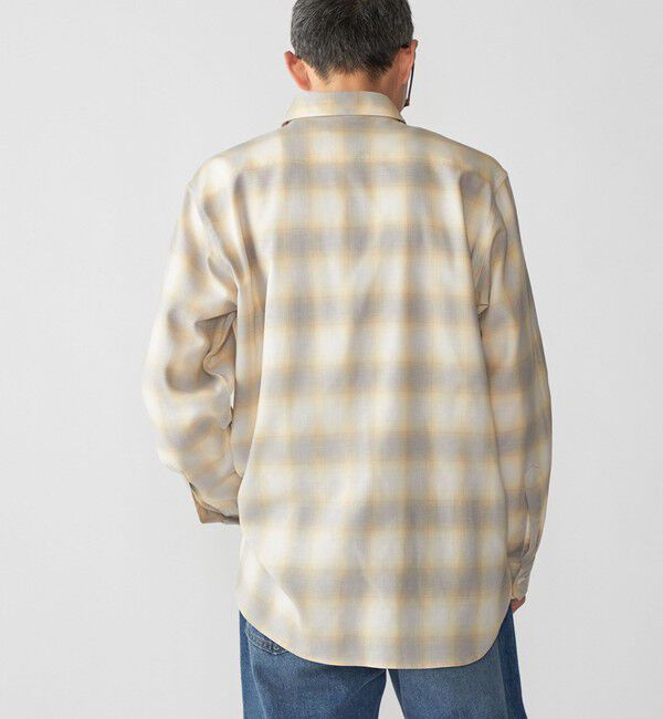 SHIPS「SHIPS: ミツマサ コットン ウール レギュラーカラー シャツ」|シャツ・ブラウス|