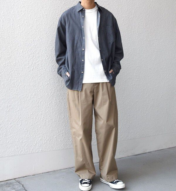 SHIPS any「SHIPS any: 3.5oz スーパーライト デニム スナップ ボタン リラックス シャツ◆」|シャツ・ブラウス|