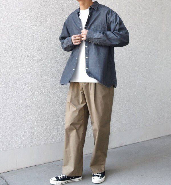 SHIPS any「SHIPS any: 3.5oz スーパーライト デニム スナップ ボタン リラックス シャツ◆」|シャツ・ブラウス|