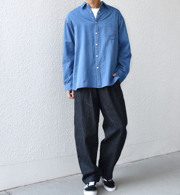 SHIPS any「SHIPS any: 3.5oz スーパーライト デニム スナップ ボタン リラックス シャツ◆」|シャツ・ブラウス|