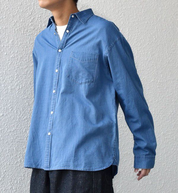 SHIPS any「SHIPS any: 3.5oz スーパーライト デニム スナップ ボタン リラックス シャツ◆」|シャツ・ブラウス|