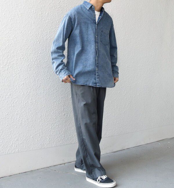SHIPS any「SHIPS any: 3.5oz スーパーライト デニム スナップ ボタン リラックス シャツ◆」|シャツ・ブラウス|