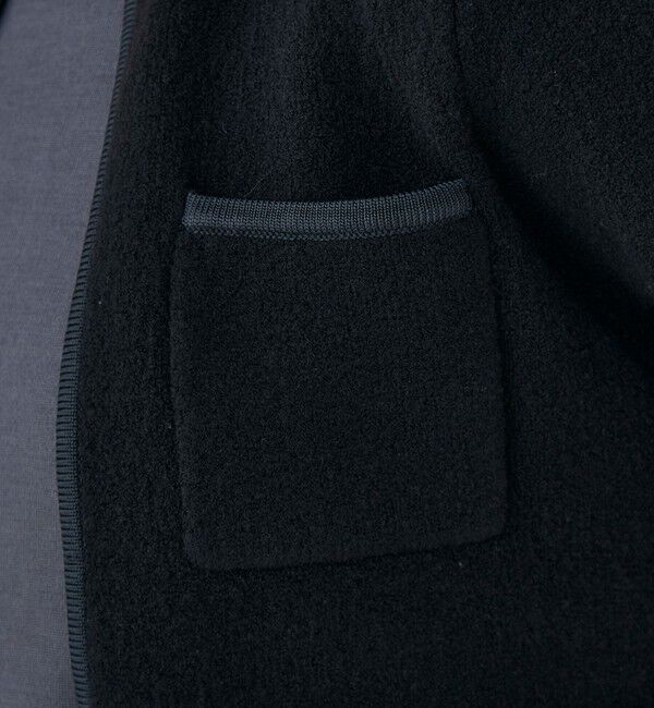 ウールナイロンブークレーフロントオープンカー ディガン ブラック 黒 9号 ウールナイロンブークレー フロントオープンカーディガン