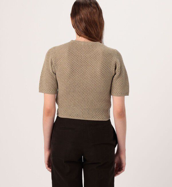 MACPHEE「ウールメッシュ ハーフスリーブプルオーバー」|ニット・セーター|