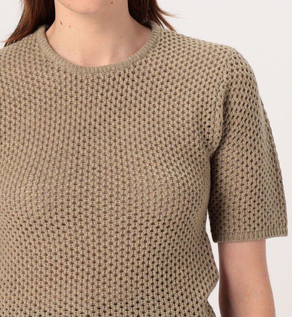 MACPHEE「ウールメッシュ ハーフスリーブプルオーバー」|ニット・セーター|