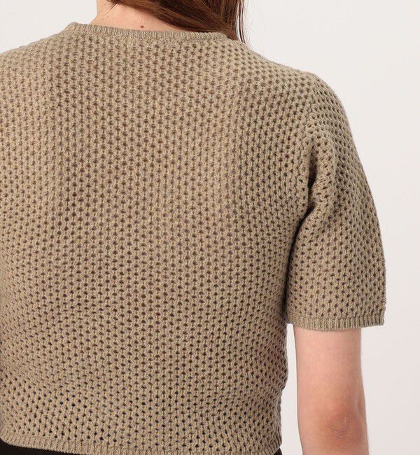 MACPHEE「ウールメッシュ ハーフスリーブプルオーバー」|ニット・セーター|