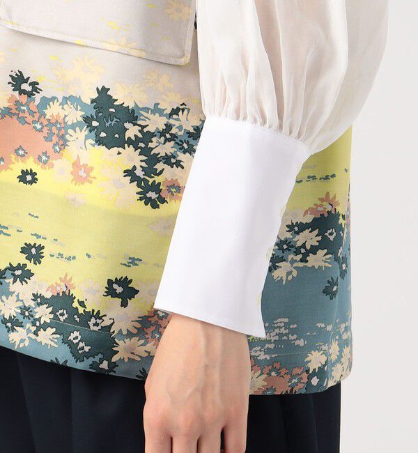 BACCA「シルクキュプラプリント リバーシブルジャケット」|ベスト・ジレ|