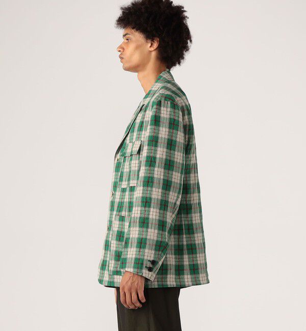 CABaN「CABaN リネン チェック3Pジャケット」|テーラードジャケット|