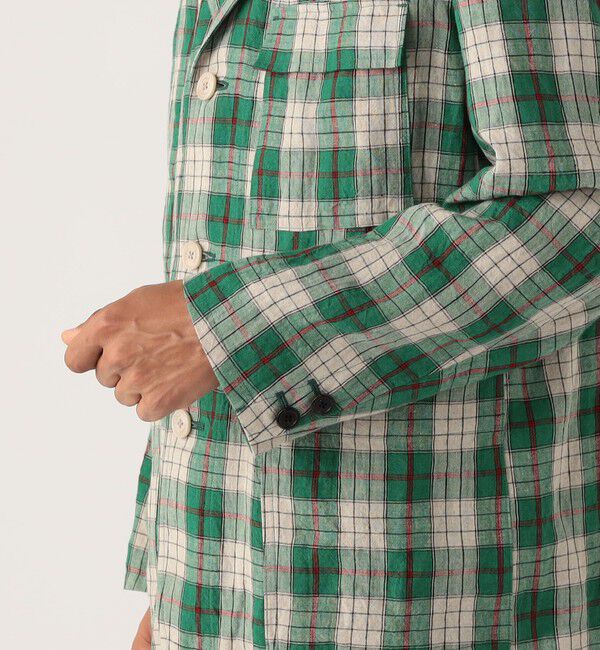 CABaN「CABaN リネン チェック3Pジャケット」|テーラードジャケット|