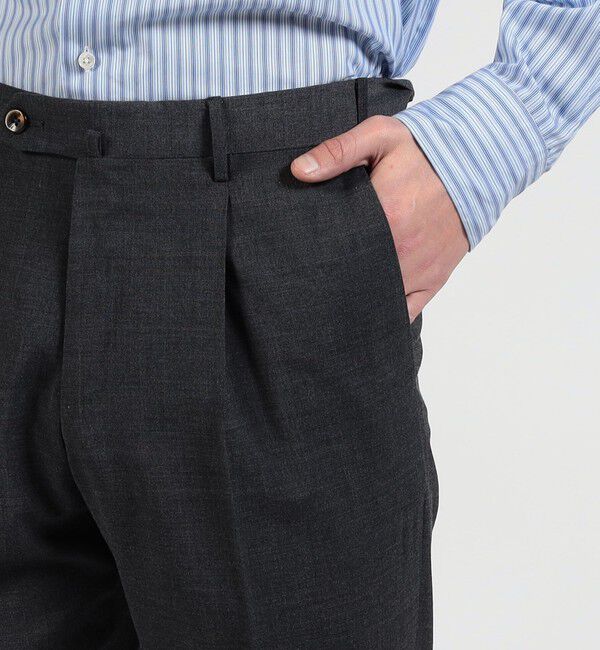 TOMORROWLAND BUYING WEAR「PT TORINO Gentleman Fit ポリエステルウール 1プリーツ スリムスラックス」|スラックス|