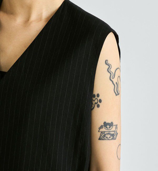 Edition「リネンストレッチ Vネックジレ」|ベスト・ジレ|