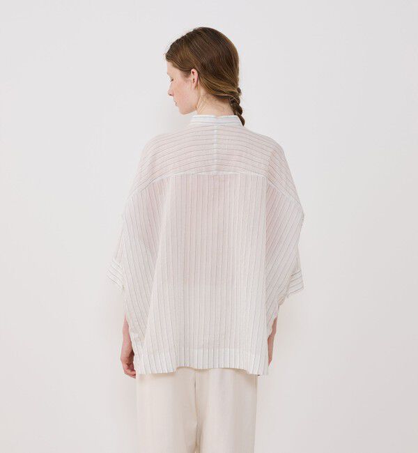 GALERIE VIE「コットンシルクオーガンジー ワイドバランスシャツ」|シャツ・ブラウス|
