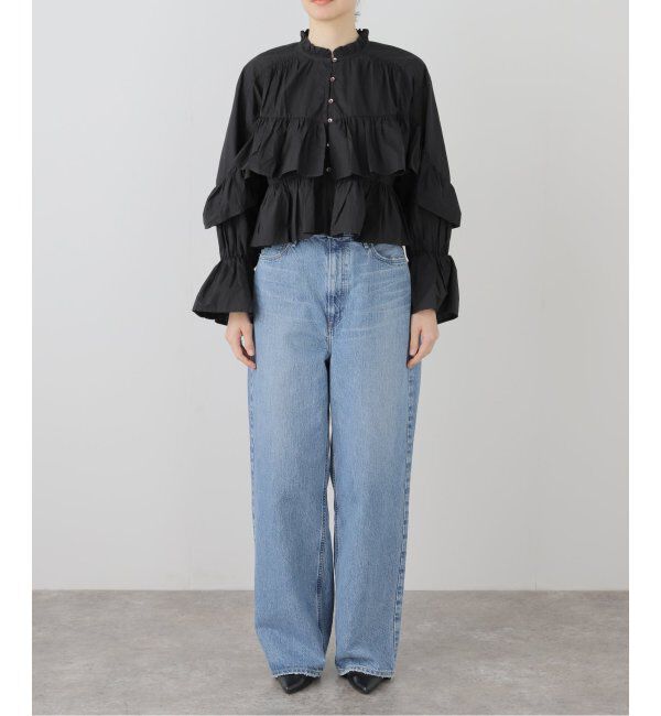 IENA LA BOUCLE「sara mallika/サラマリカ FRILL SHORT ブラウス 020151SR4」|シャツ・ブラウス|