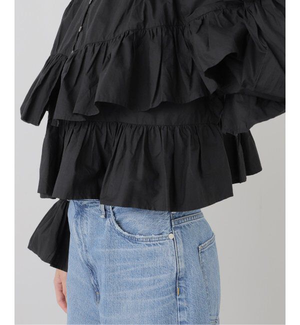 IENA LA BOUCLE「sara mallika/サラマリカ FRILL SHORT ブラウス 020151SR4」|シャツ・ブラウス|