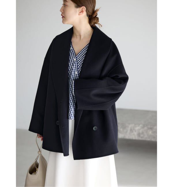 IENA「《追加3》Super160 ショールカラーハーフコート」|その他|