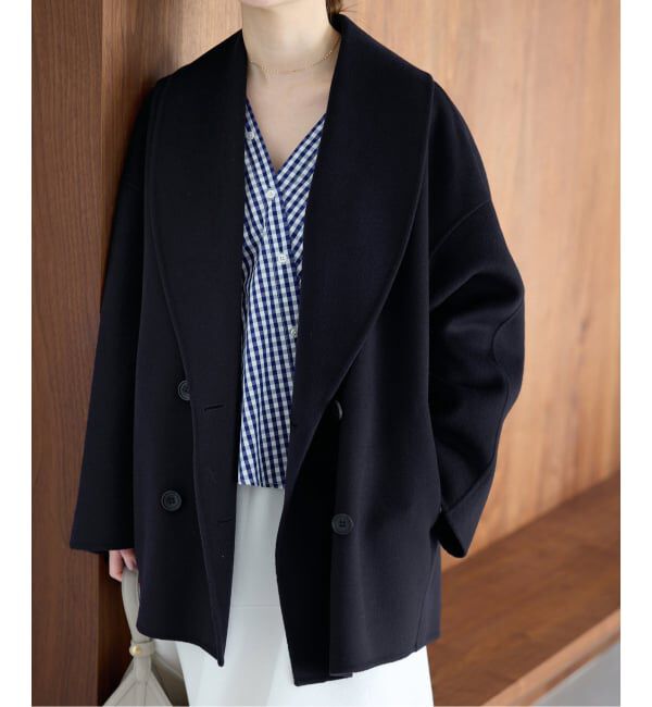 IENA「《追加3》Super160 ショールカラーハーフコート」|その他|