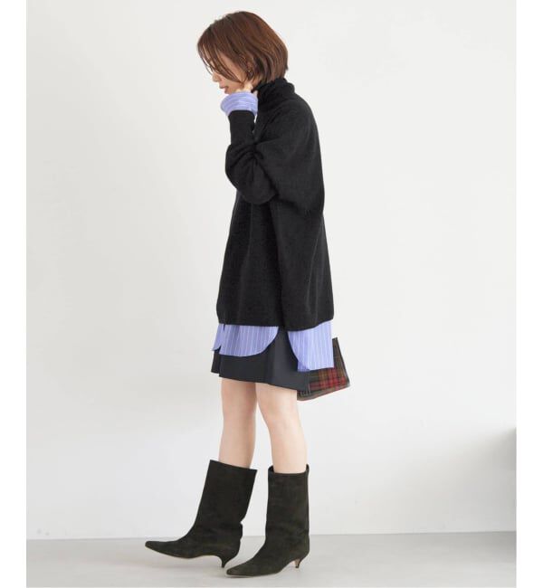 IENA「《追加》Fineニュージーウール ハイネックプルオーバー」|ニット・セーター|