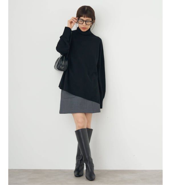 IENA「《追加》Fineニュージーウール ハイネックプルオーバー」|ニット・セーター|