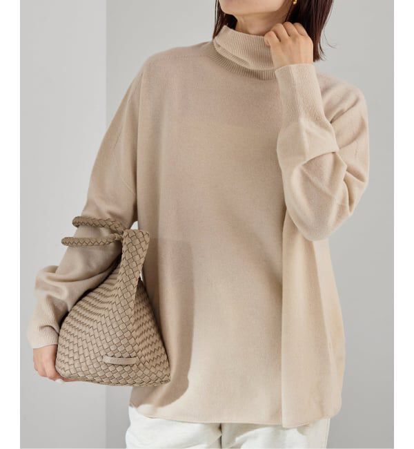 IENA「《追加》Fineニュージーウール ハイネックプルオーバー」|ニット・セーター|