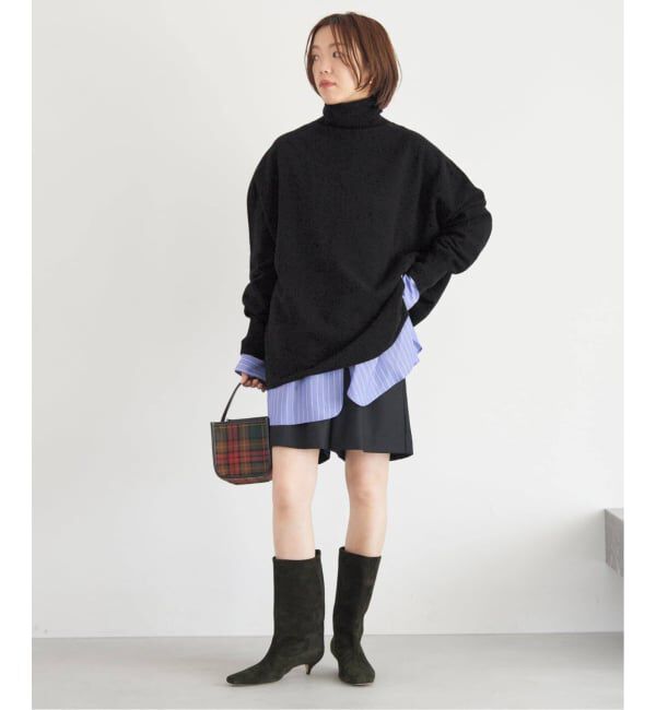 IENA「《追加》Fineニュージーウール ハイネックプルオーバー」|ニット・セーター|