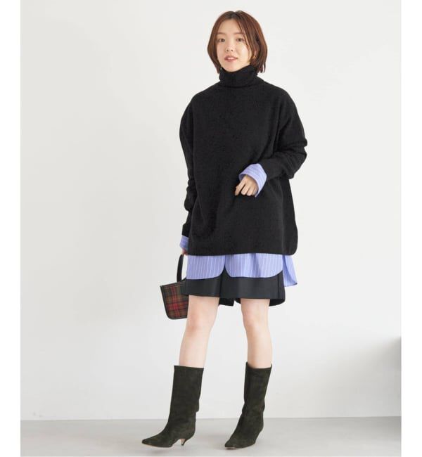 IENA「《追加》Fineニュージーウール ハイネックプルオーバー」|ニット・セーター|