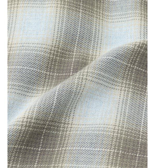 J.S.Homestead「J.S.Homestead / インディゴ チェック ミリタリー シャツ」|シャツ・ブラウス|