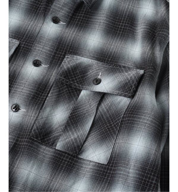 J.S.Homestead「J.S.Homestead / インディゴ チェック ミリタリー シャツ」|シャツ・ブラウス|