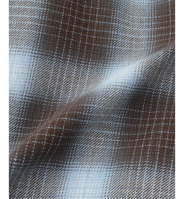 J.S.Homestead「J.S.Homestead / インディゴ チェック ミリタリー シャツ」|シャツ・ブラウス|