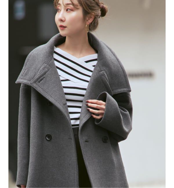 NOBLE「《追加・WEB限定カラー》スタンドカラーオーバーコート」|その他|