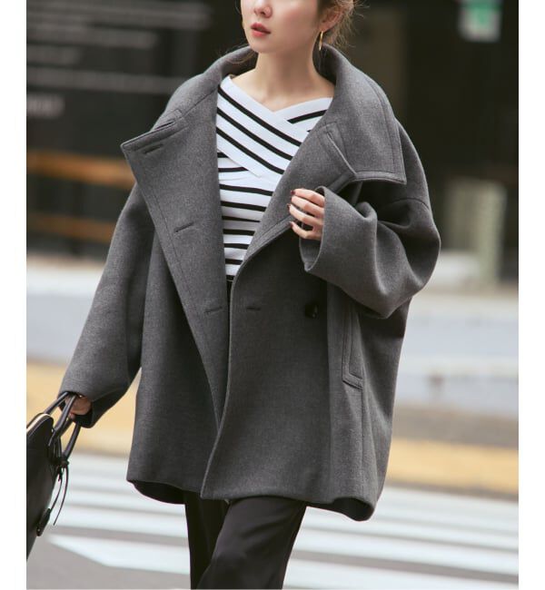 NOBLE「《追加・WEB限定カラー》スタンドカラーオーバーコート」|その他|