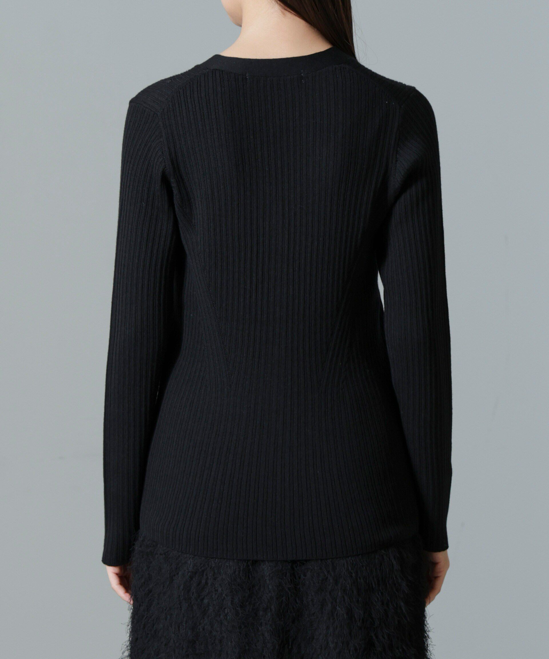 nano･universe「毛玉レスニットVネックリブカーディガン」|ニット・セーター|