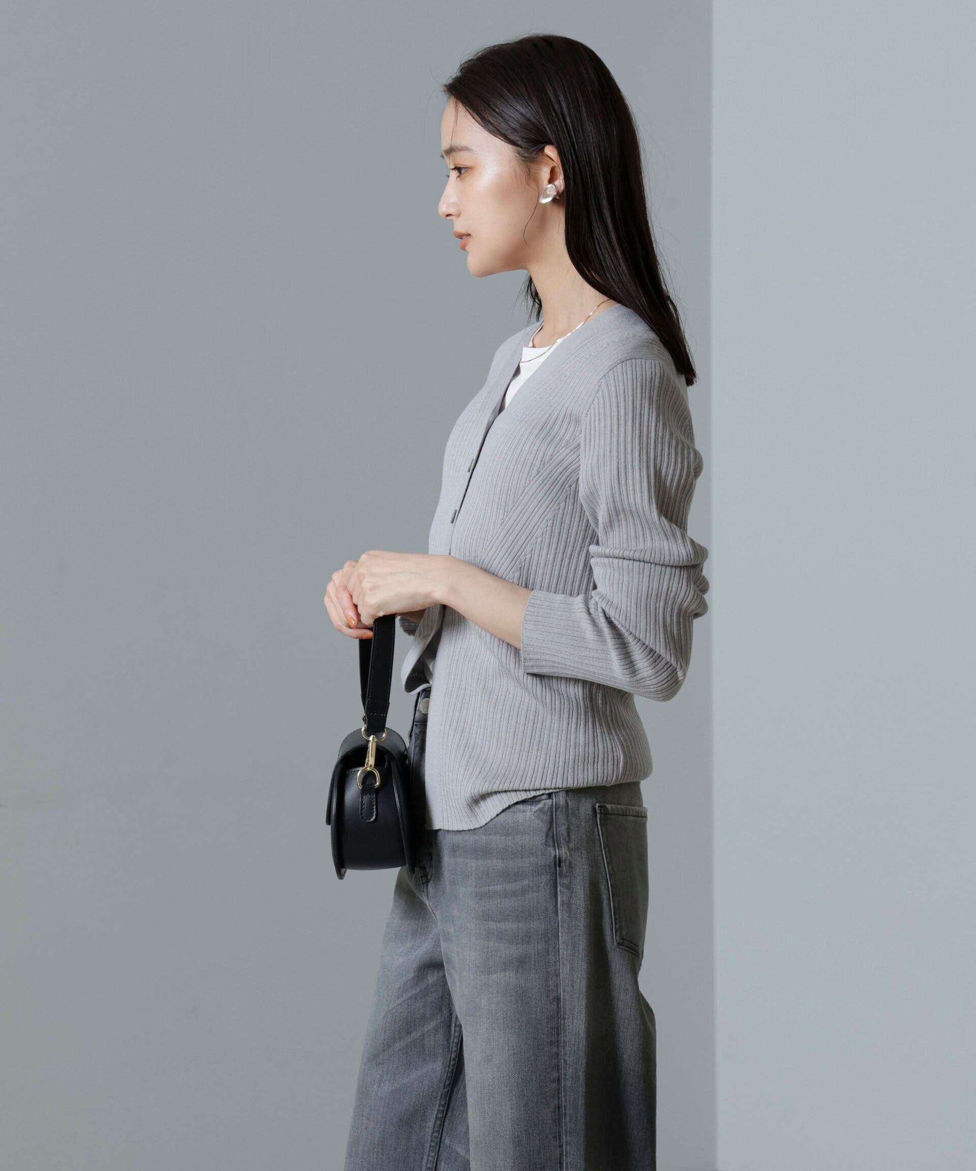 nano･universe「毛玉レスニットVネックリブカーディガン」|ニット・セーター|