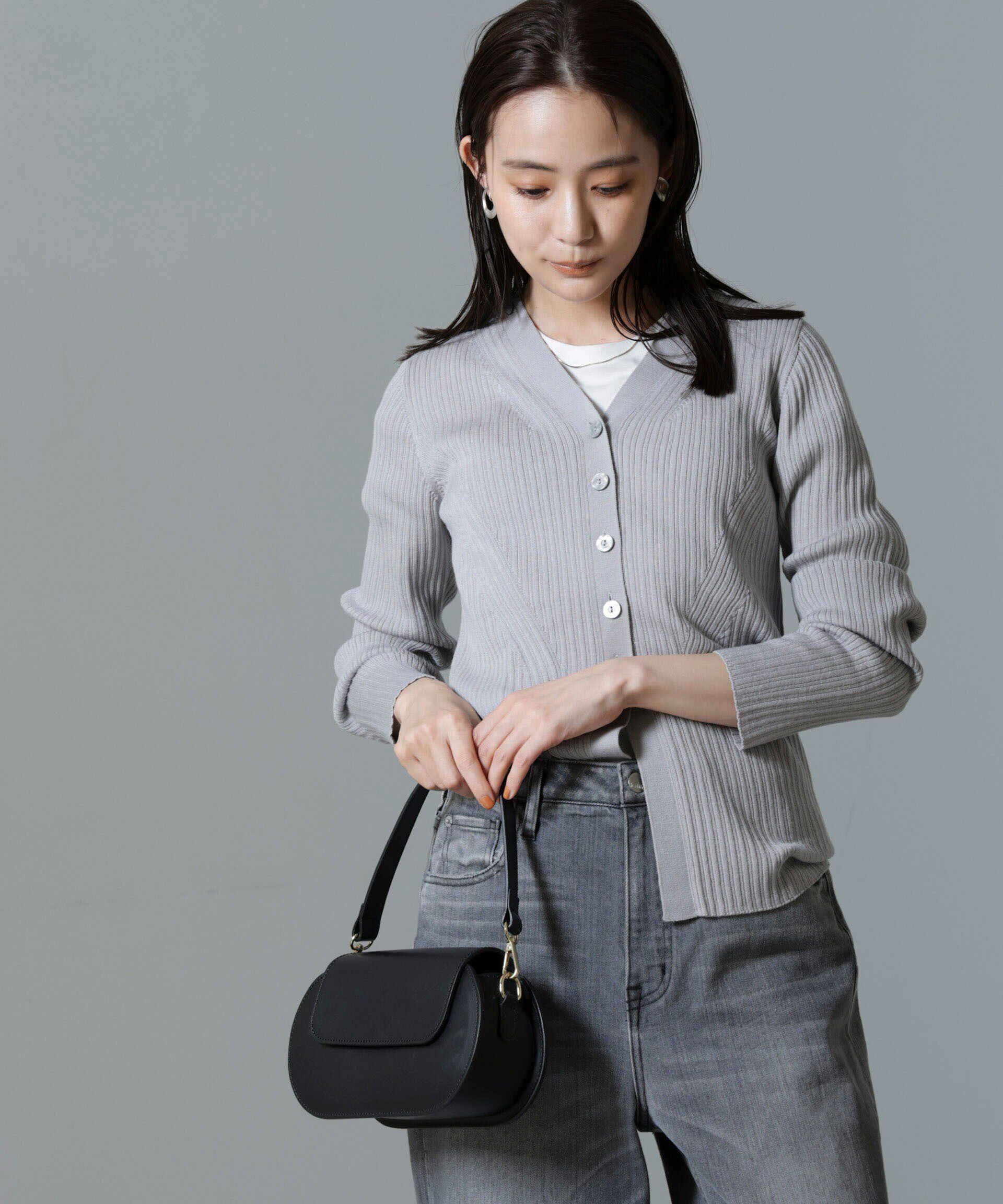 nano･universe「毛玉レスニットVネックリブカーディガン」|ニット・セーター|