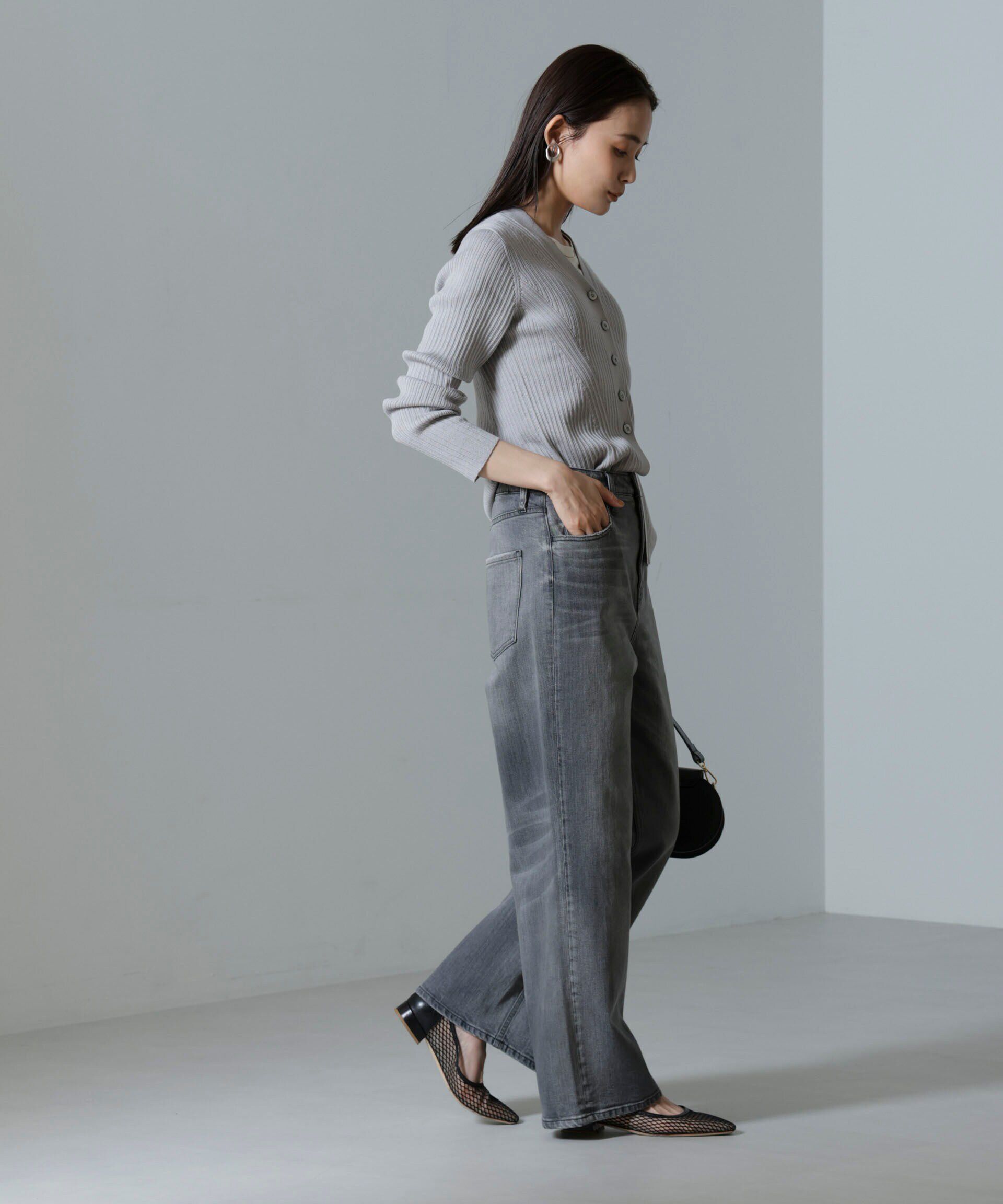 nano･universe「毛玉レスニットVネックリブカーディガン」|ニット・セーター|