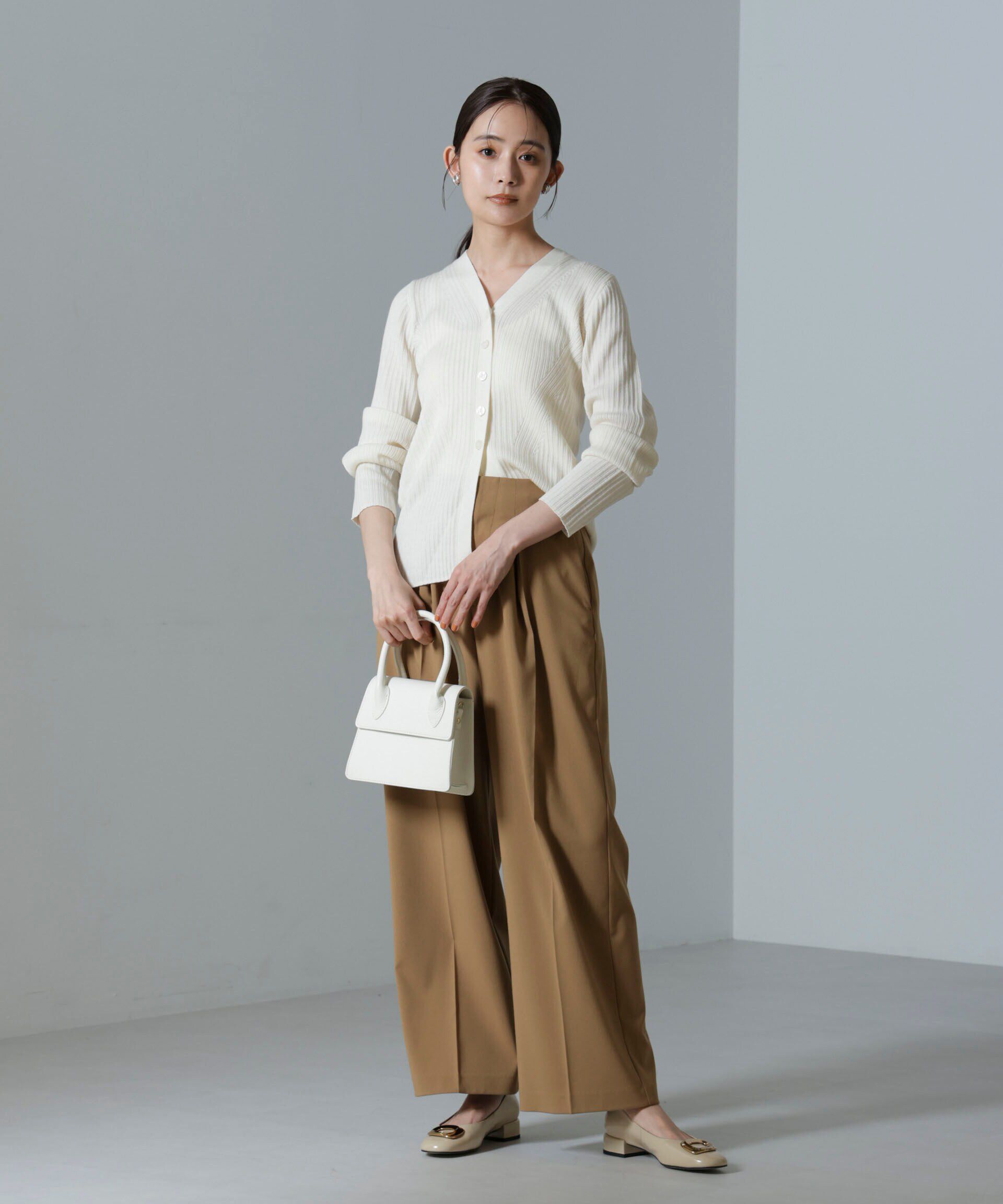 nano･universe「毛玉レスニットVネックリブカーディガン」|ニット・セーター|