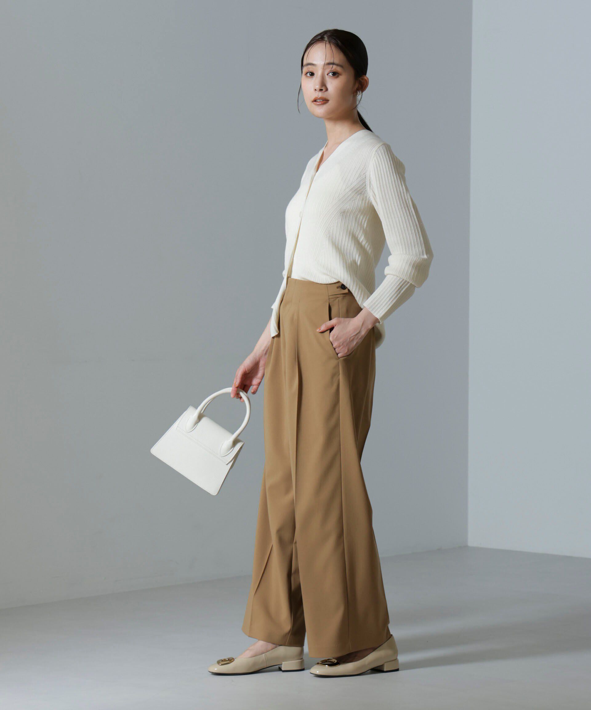 nano･universe「毛玉レスニットVネックリブカーディガン」|ニット・セーター|