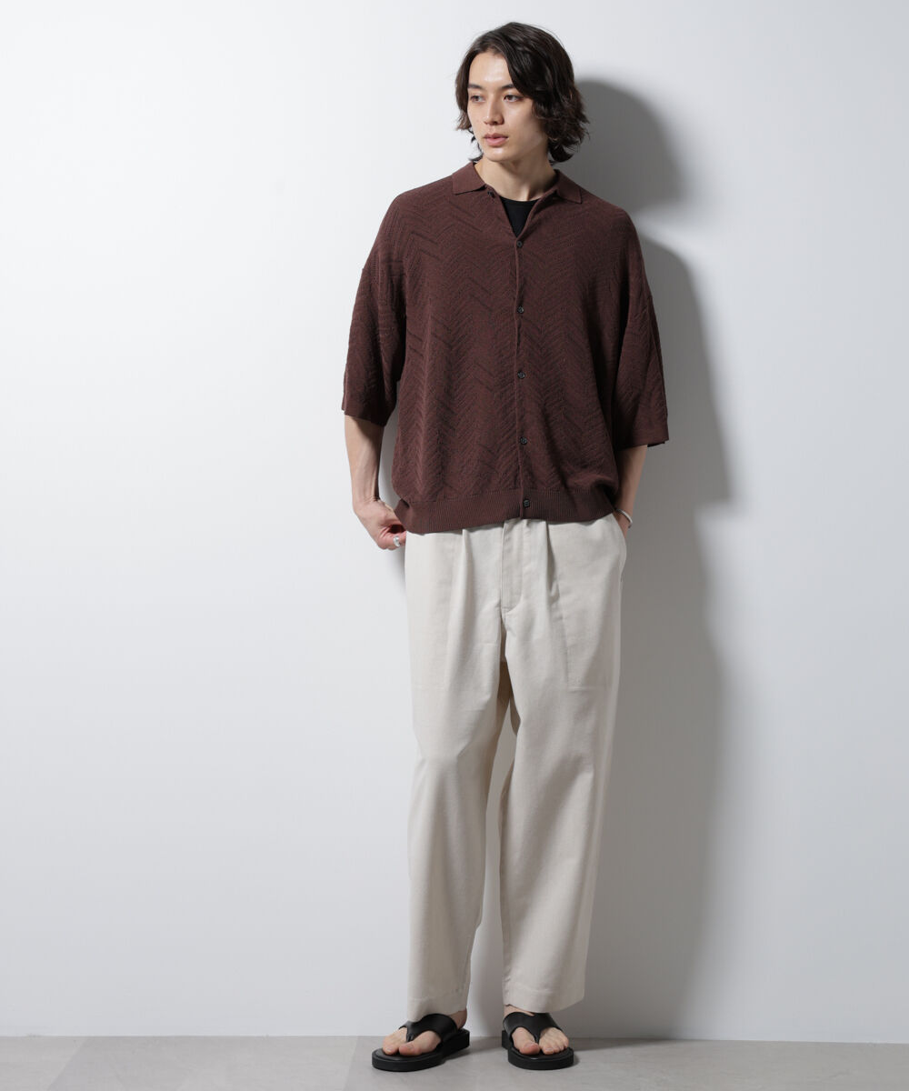 nano･universe「リネンミックスリラックスイージーパンツ」|チノ|