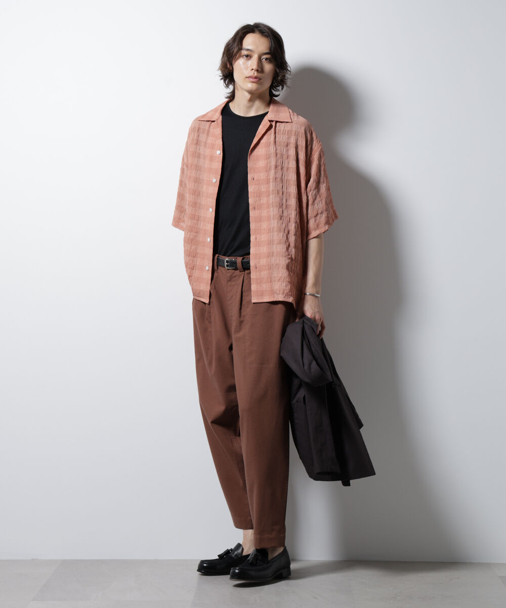 nano･universe「リネンミックスリラックスイージーパンツ」|チノ|