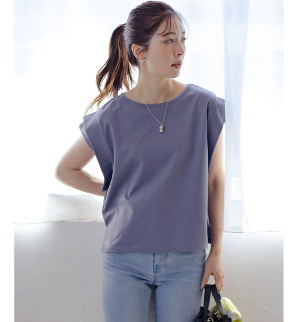 組曲「ハシゴレースフレンチスリーブ カットソー」|Tシャツ・カットソー|