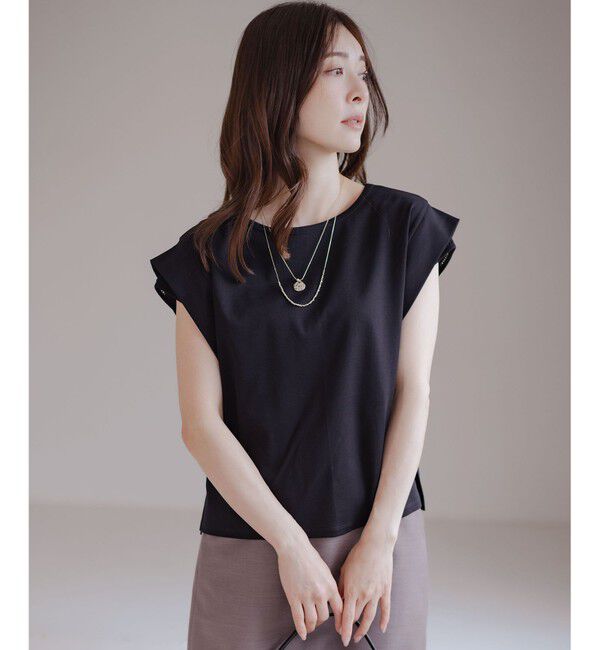 組曲「ハシゴレースフレンチスリーブ カットソー」|Tシャツ・カットソー|