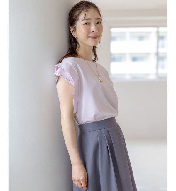 組曲「ハシゴレースフレンチスリーブ カットソー」|Tシャツ・カットソー|