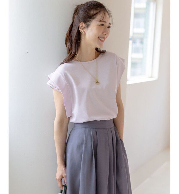 組曲「ハシゴレースフレンチスリーブ カットソー」|Tシャツ・カットソー|