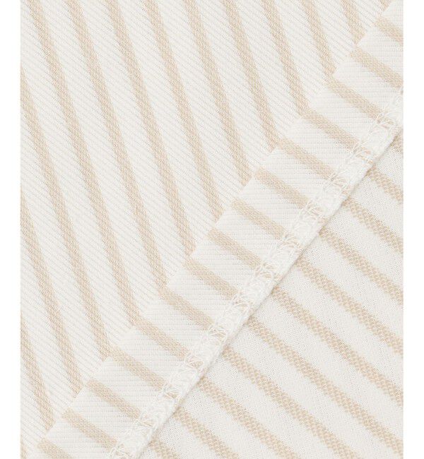 自由区「【接触冷感・UVカット・洗える】ストライプコットンハイゲージフレアスリーブ カットソー」|Tシャツ・カットソー|