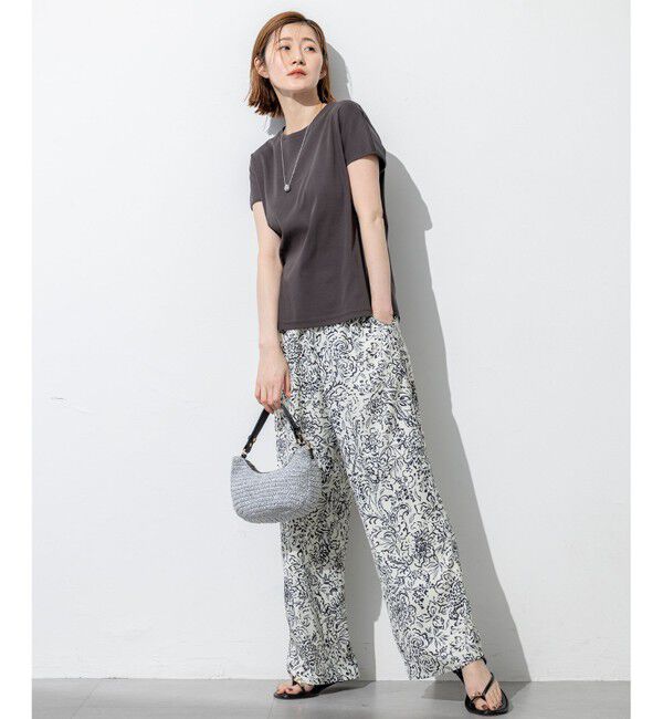 23区「【洗える】アンティークフラワープリント ワイド パンツ」|その他|